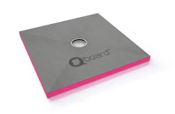 Qboard Receveur de douche à carreler 90 x 90 cm, extra-plat, Liquid