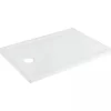 Sanindusa Receveur de douche à poser extra plat épaisseur 30mm céramique traditionnelle Stepin 140x80 blanc