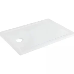 Sanindusa Receveur de douche à poser extra plat épaisseur 30mm céramique traditionnelle Stepin 140x80 blanc