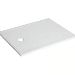 Sanindusa Receveur de douche à poser extra plat épaisseur 30mm céramique traditionnelle Stepin 140x80 blanc