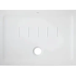 Receveur De Douche|Sanindusa Receveur de douche à poser extra-plat épaisseur 45mm céramique traditionnelle 100x90 Waterline blanc