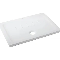 Receveur De Douche|Sanindusa Receveur de douche à poser extra-plat épaisseur 45mm céramique traditionnelle 100x90 Waterline blanc