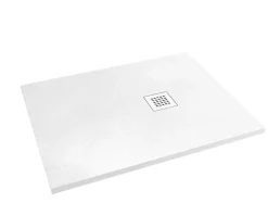 Futurbath Receveur de douche à poser l.80 x L.80 x H.3 cm blanc en mousse de polystyrène extrudé, Gravity