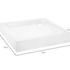 Receveur De Douche| Receveur de douche à poser 70 x 70 cm, Dommel