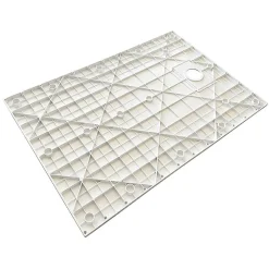 Laneri Receveur de douche SMC en fibre de verre effet pierre avec bonde inclus H. 2,6 cm 90 x 120 Blanche