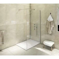 Laneri Receveur de douche SMC en fibre de verre effet pierre avec bonde inclus H. 2,6 cm 70 x 120 Blanche