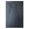 Laneri Receveur de douche SMC en fibre de verre effet pierre avec bonde inclus H. 2,6 cm 70 x 100 Noir