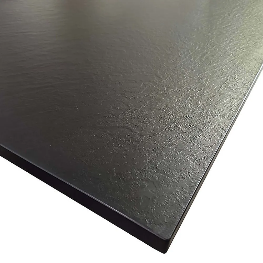 Laneri Receveur de douche SMC en fibre de verre effet pierre avec bonde inclus H. 2,6 cm 70 x 100 Noir