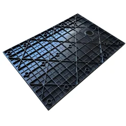 Laneri Receveur de douche SMC en fibre de verre effet pierre avec bonde inclus H. 2,6 cm 70 x 100 Noir