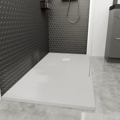 GoodHome Receveur de douche 90 x 180 cm, résine, blanc, Douro
