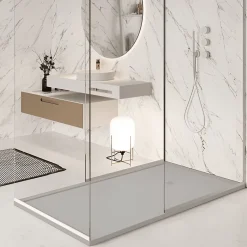 Receveur De Douche|Stano Receveur de douche 90 x 170 cm extra plat gris en resine minerale SARIN Couleur du receveur