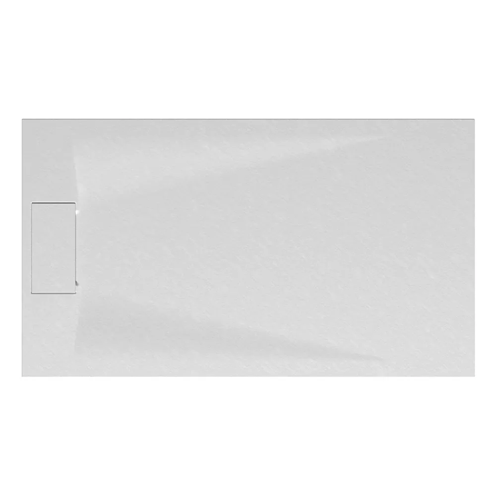 Schulte Receveur de douche 80 x 140 cm, effet pierre blanche,