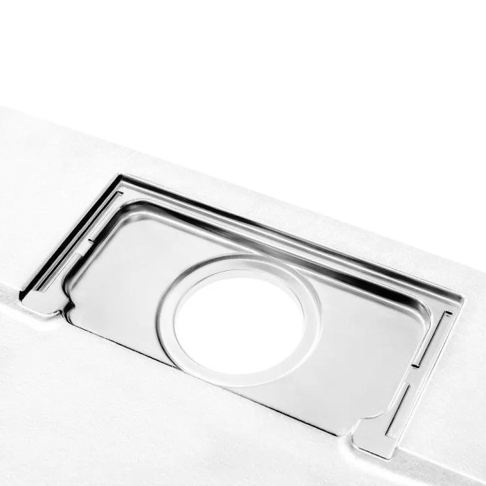 Schulte Receveur de douche 80 x 140 cm, effet pierre blanche,