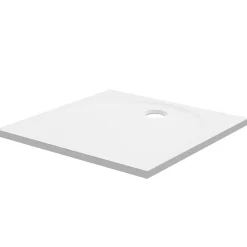 GoodHome Receveur de douche 70 x 70 cm, résine, blanc, Cavally