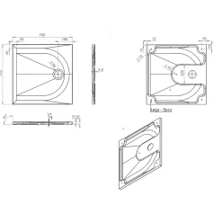 GoodHome Receveur de douche 70 x 70 cm, résine, blanc, Cavally