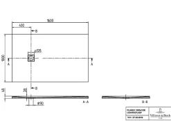 Receveur De Douche|Villeroy & Boch Receveur de douche 100 x 160 cm en acrylique, blanc texturé, Exklusive