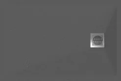 GoodHome Receveur de douche 80 x 120 cm, résine, gris, Douro