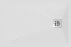 GoodHome Receveur de douche 80 x 120 cm, résine, blanc, Douro