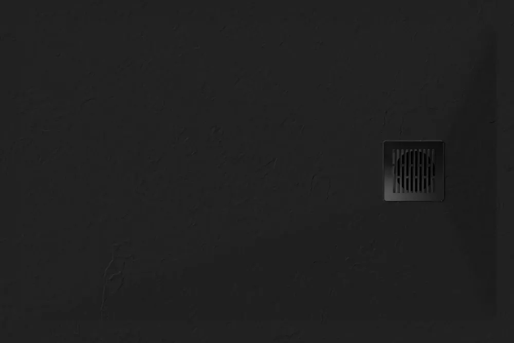 GoodHome Receveur de douche 90 x 140 cm, résine, noir, Douro