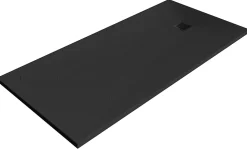 Receveur De Douche|GoodHome Receveur de douche 80 x 160 cm, résine, noir, Douro