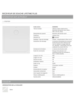 Villeroy & Boch Receveur de douche 90 x 90 cm en céramique, blanc, Slim