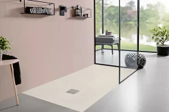 Villeroy & Boch Receveur de douche 80 x 160 cm en acrylique, crème texturé, Exklusive