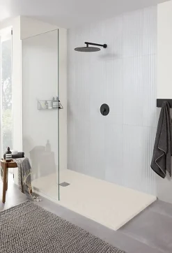 Villeroy & Boch Receveur de douche 80 x 160 cm en acrylique, crème texturé, Exklusive