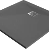 Receveur De Douche|GoodHome Receveur de douche 90 x 90 cm, résine, gris, Douro