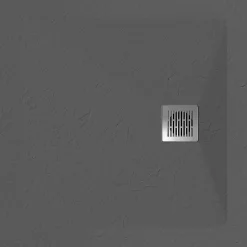 Receveur De Douche|GoodHome Receveur de douche 90 x 90 cm, résine, gris, Douro