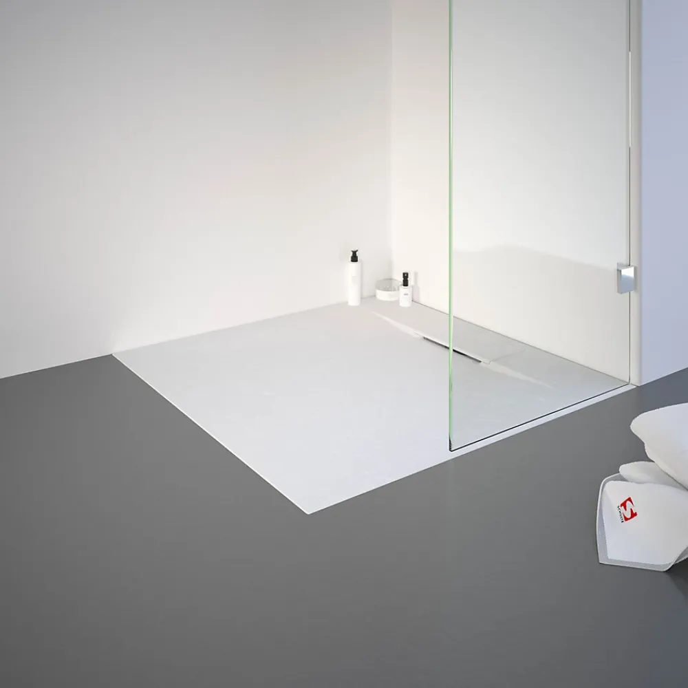 Schulte Receveur de douche 90 x 90 cm, effet pierre blanche,
