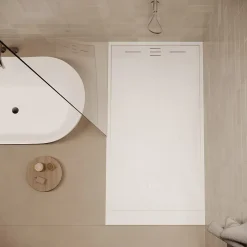 Stano Receveur de douche 90 x 170 cm extra plat blanc SALVI en SoliCast surface ardoisee