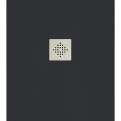 Receveur De Douche|Stano Receveur de douche 80 x 150 cm extra plat PURE en resine surface ardoisee anthracite Grille inox