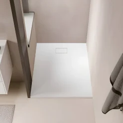 Stano Receveur de douche 70 x 120 cm extra plat blanc PIATTO en SoliCast surface ardoisee