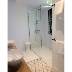 Stano Receveur de douche 70 x 120 cm extra plat blanc PIATTO en SoliCast surface ardoisee