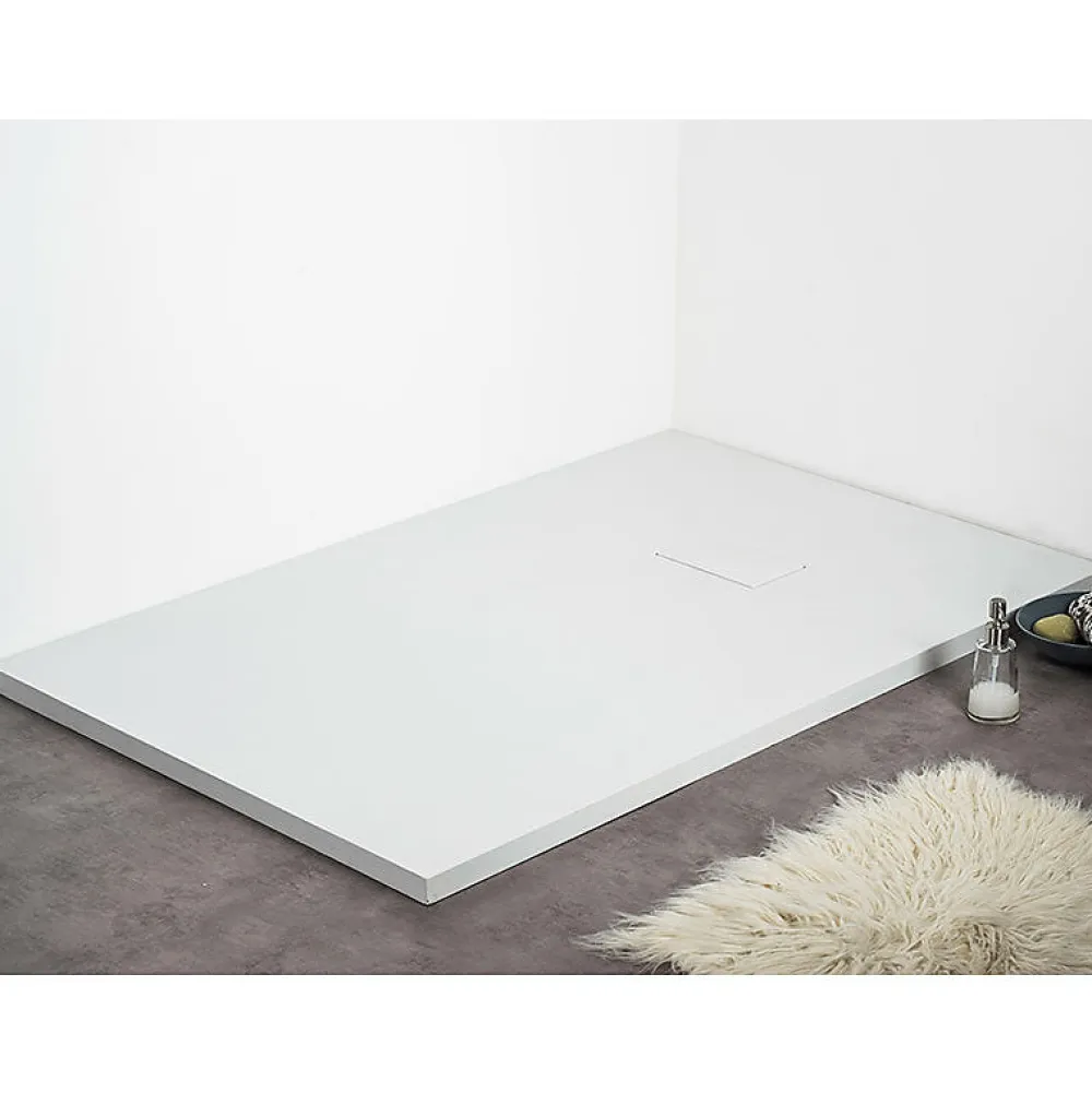 Stano Receveur de douche 70 x 120 cm extra plat blanc PIATTO en SoliCast surface ardoisee