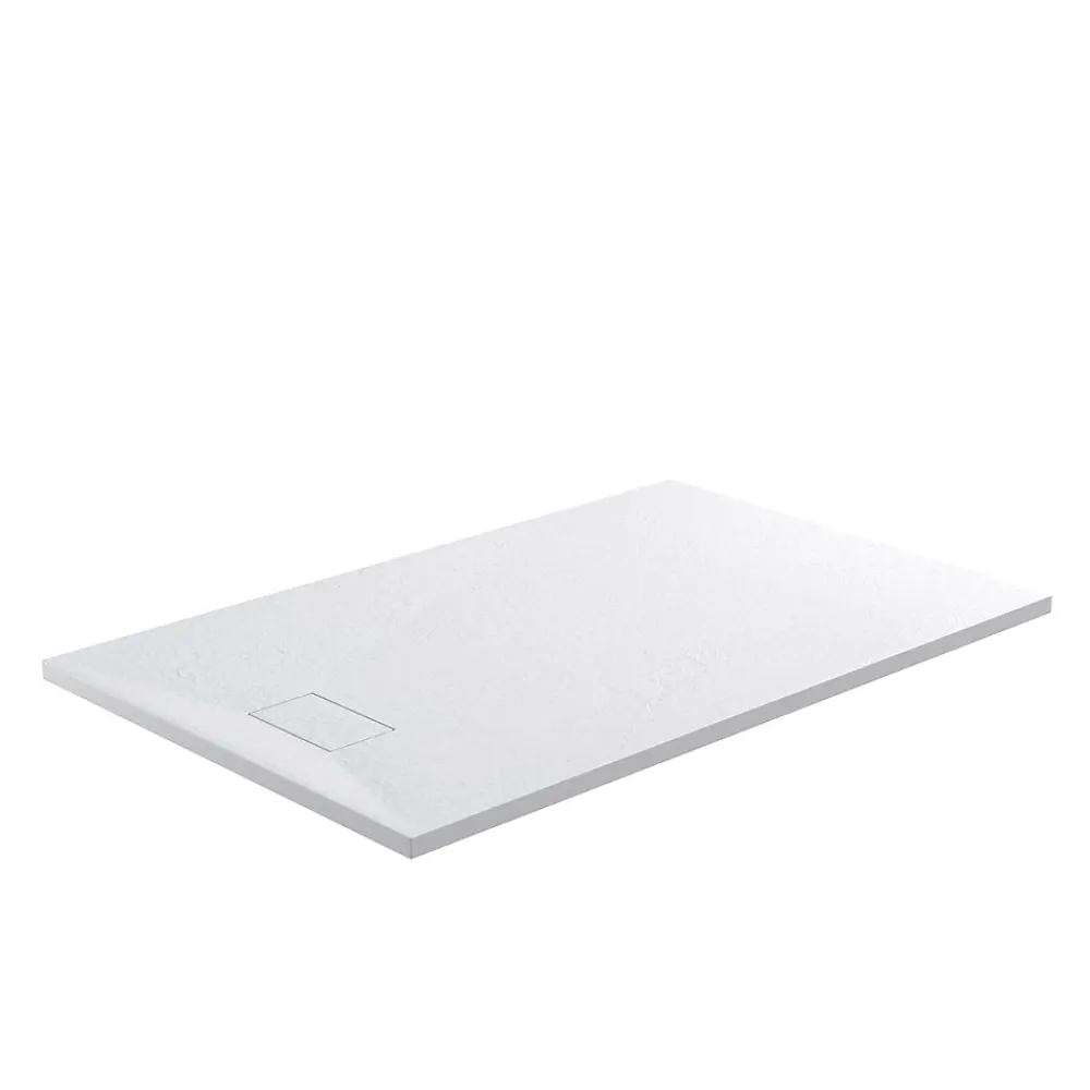 Stano Receveur de douche 70 x 120 cm extra plat blanc PIATTO en SoliCast surface ardoisee