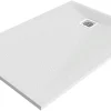 GoodHome Receveur de douche 80 x 140 cm, résine, blanc, Douro