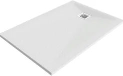 GoodHome Receveur de douche 80 x 140 cm, résine, blanc, Douro