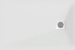 GoodHome Receveur de douche 80 x 140 cm, résine, blanc, Douro