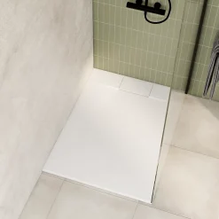 Receveur De Douche|Schulte Receveur de douche 90 x 120 cm, effet pierre blanche,
