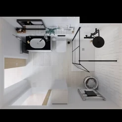 Receveur De Douche|GoodHome Receveur de douche 90 x 120 cm, résine, blanc, Douro