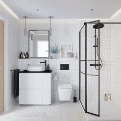 Receveur De Douche|GoodHome Receveur de douche 90 x 120 cm, résine, blanc, Douro