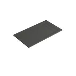 Receveur De Douche|GoodHome Receveur de douche 80 x 140 cm, résine, noir, Luiro