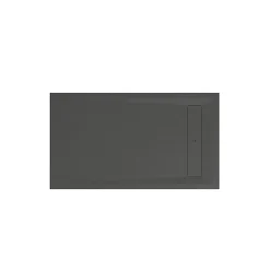 Receveur De Douche|GoodHome Receveur de douche 80 x 140 cm, résine, noir, Luiro