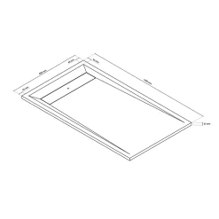 Receveur De Douche|GoodHome Receveur de douche 80 x 140 cm, résine, noir, Luiro