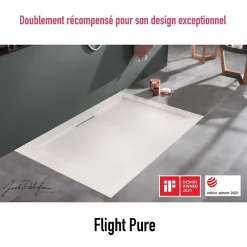 Jacob Delafon Receveur de douche 160 x 90 Flight Pure rectangle blanc