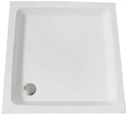 Ondee Receveur de douche 90 x 90 x 10 cm, blanc brillant, Ondée Cera