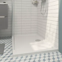 Receveur De Douche|GoodHome Receveur de douche acrylique 90 x 120 cm, blanc, Vorma