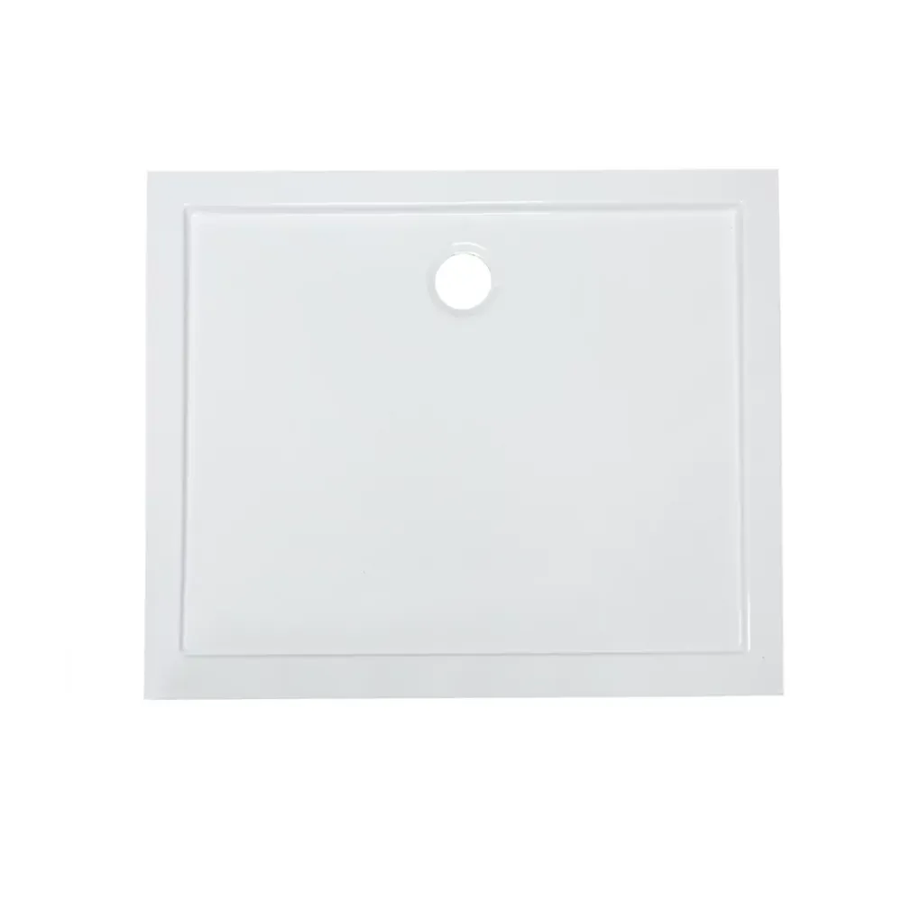 GoodHome Receveur de douche acrylique 80 x 100 cm, blanc, Vorma