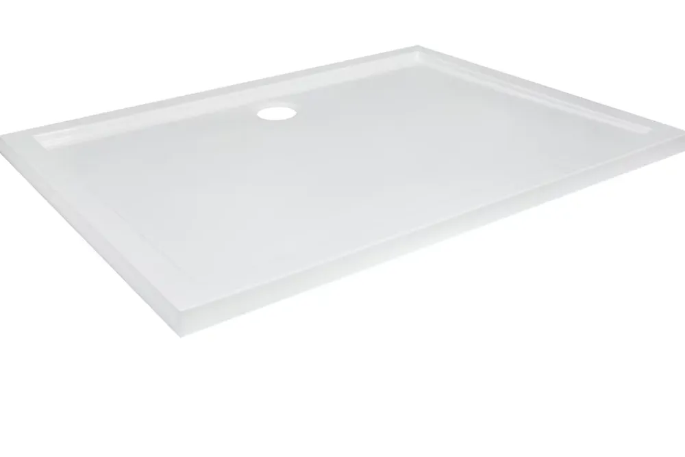 GoodHome Receveur de douche acrylique 80 x 120 cm, blanc, Vorma